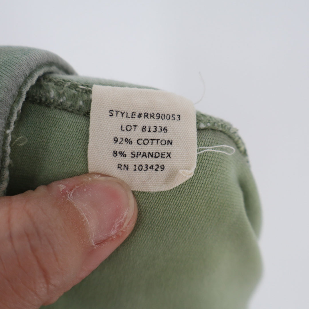 Marrakech Capri Pants Womens 28 Olive Green Cotton Ankle Zip Pockets Stretch