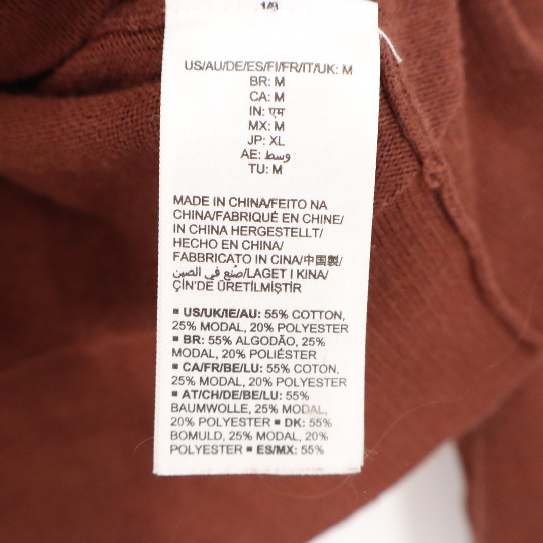 Amazon Essentials Womens Crewneck Cardigan Sweater Mahogany Brown Size M
