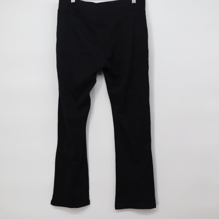 American Giant Ponte Kick Flared Leg Pants Womens 12 Tall Super Black Stretch