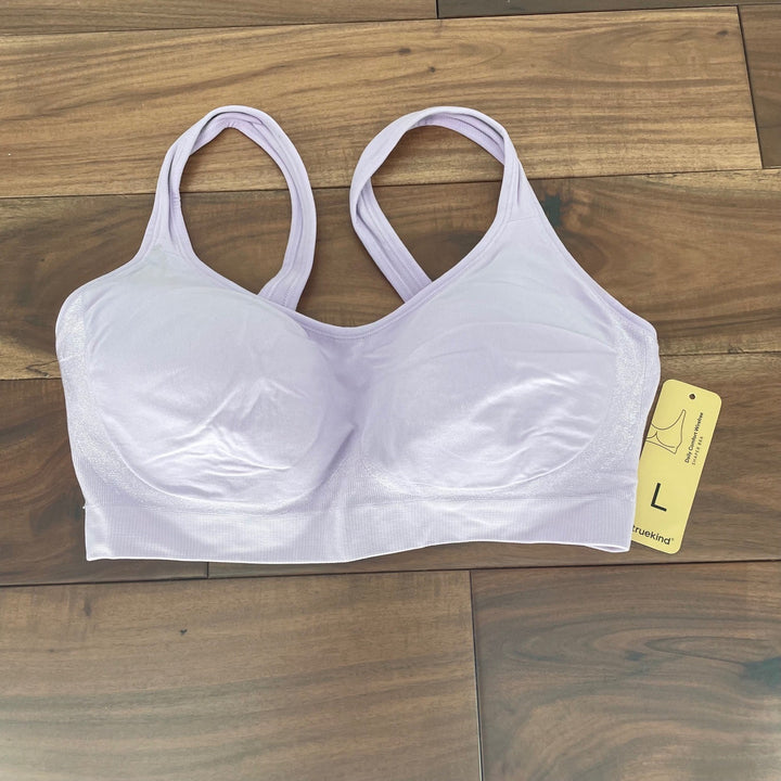 Truekind Daily Comfort Wirefree Shaper Bra Light Purple Size L