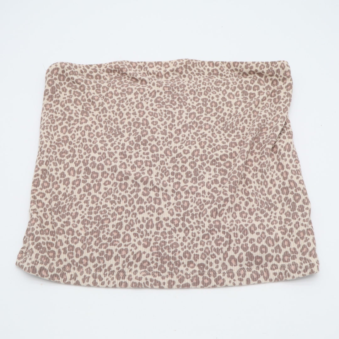 American Eagle Outfitters Soft & Sexy Tube Blouse Womens S Brown Cheetah Print