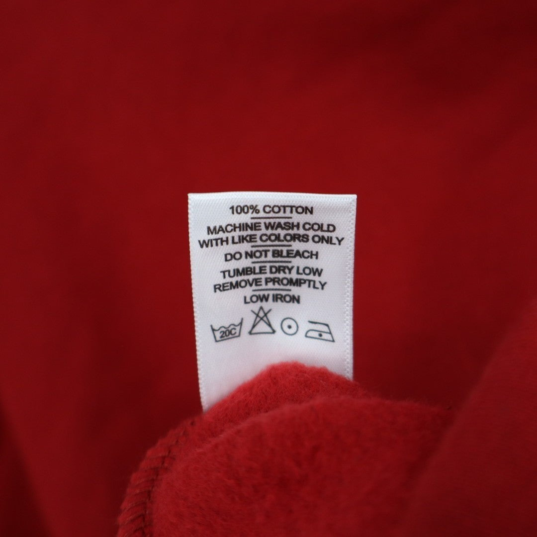 American Giant Midweight Hoodie Womens Medium Red Cotton Fleece Kangaroo Pocket