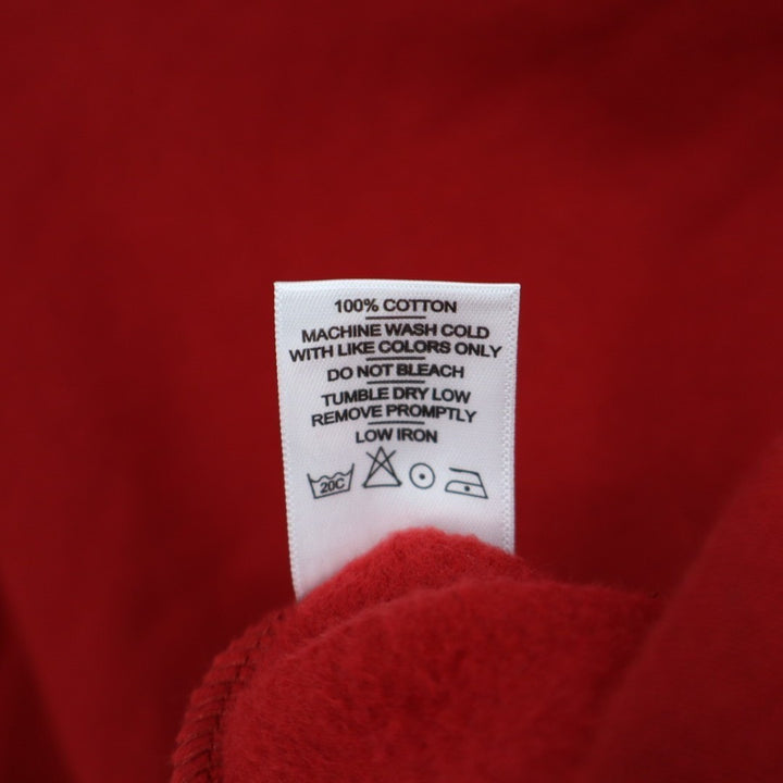 American Giant Midweight Hoodie Womens Medium Red Cotton Fleece Kangaroo Pocket