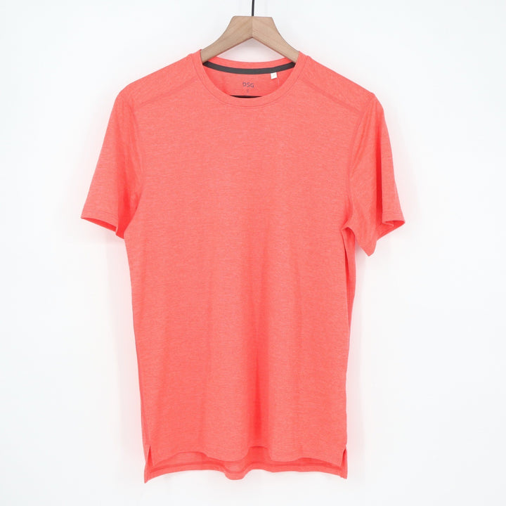 DSG Mens Movement Tee Cabana Coral Heather Short Sleeve Athletic Shirt Small NEW