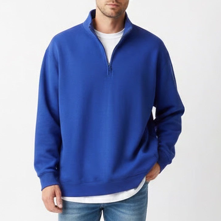 Nike Mens 24.7 Dri-FIT Quarter Zip Training Pullover Blue Large