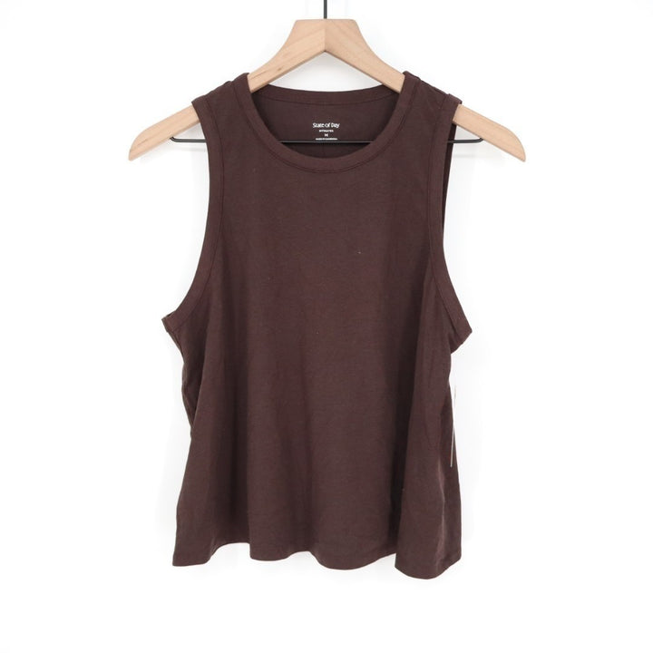 State of Day Intimates Sleepwear Top Womens Medium Brown Sleeveless Crew Neck