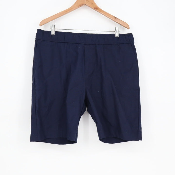 American Giant Lightweight Beach Short Mens XL Blue Slash Pockets Elastic Waist
