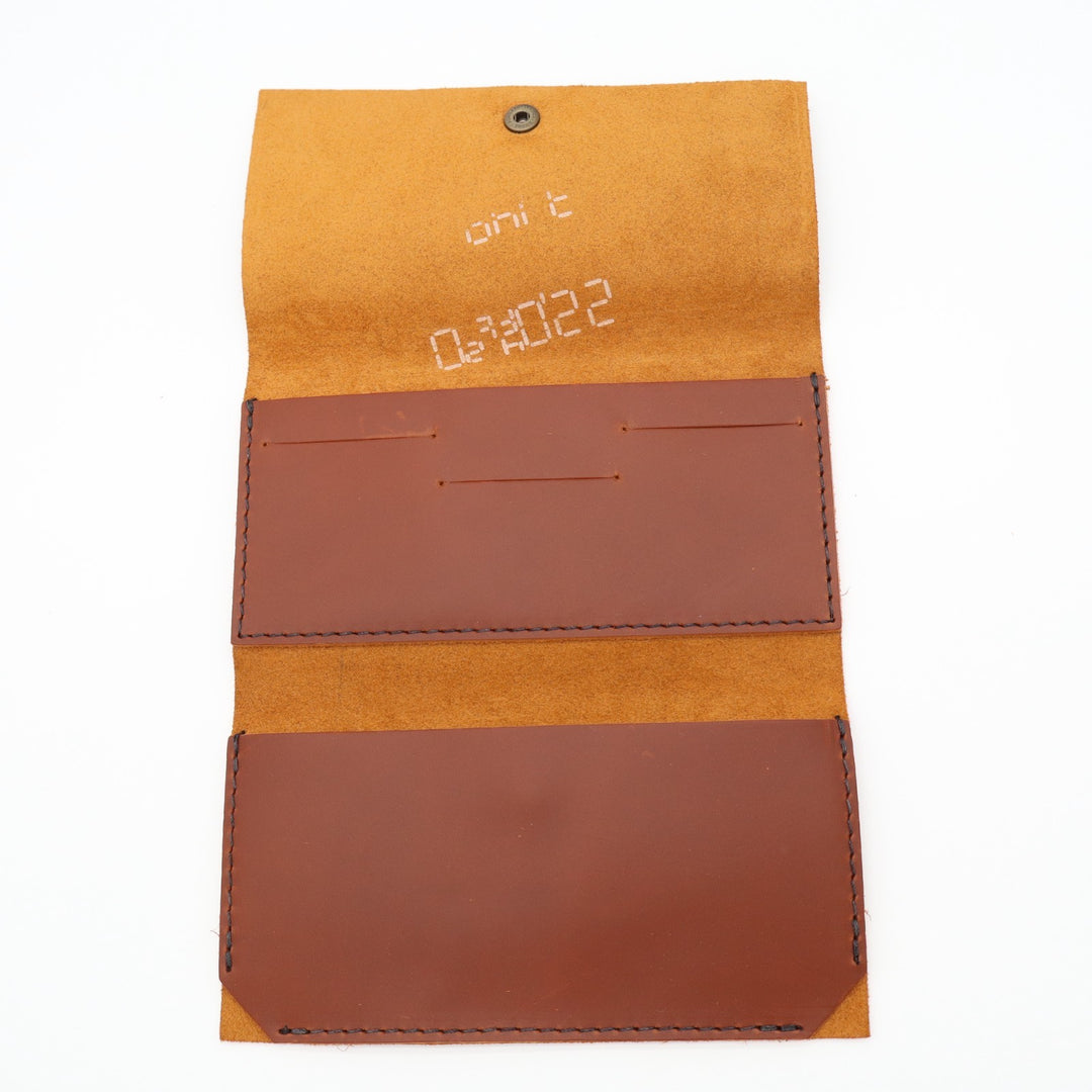 Portland Leather Goods Rancher Womens Tri-Fold Wallet Honey Brown Card Slots