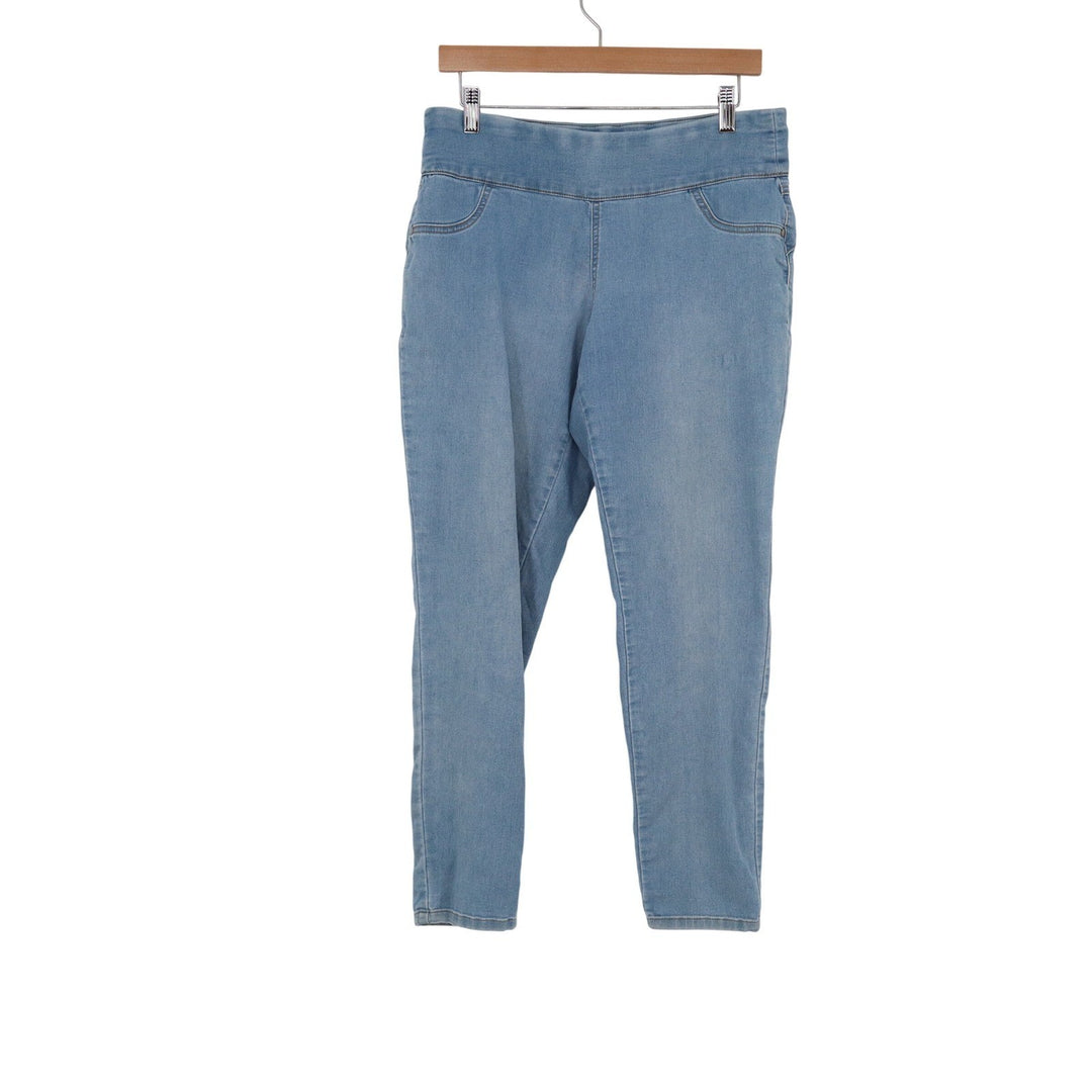 Style & Co Denim Jeggings Light Wash Blue Pull On Stretch Jeans Petite Large PL