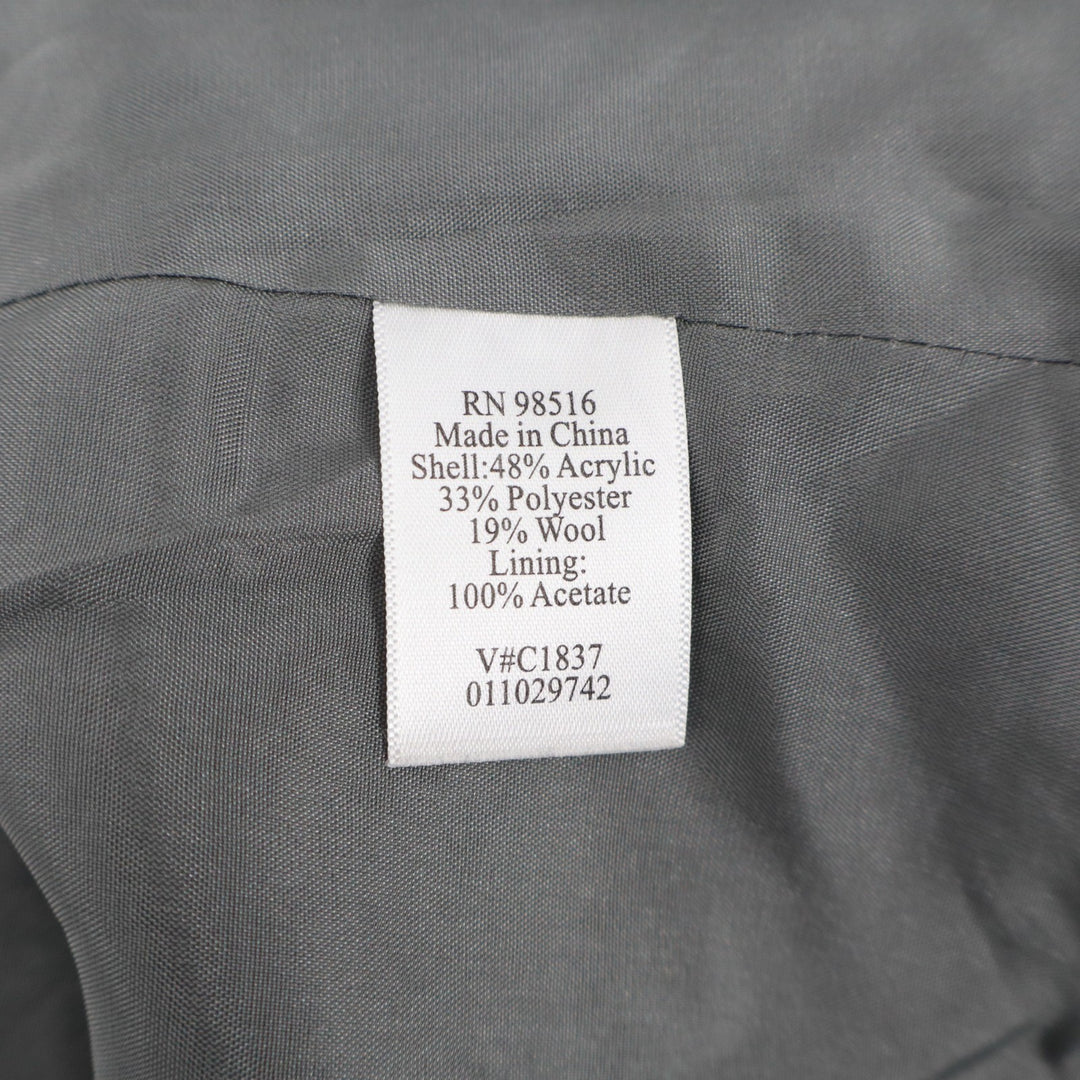 Coldwater Creek Blazer Jacket Women's 10 Gray Tweed Button Front 3/4 Sleeve