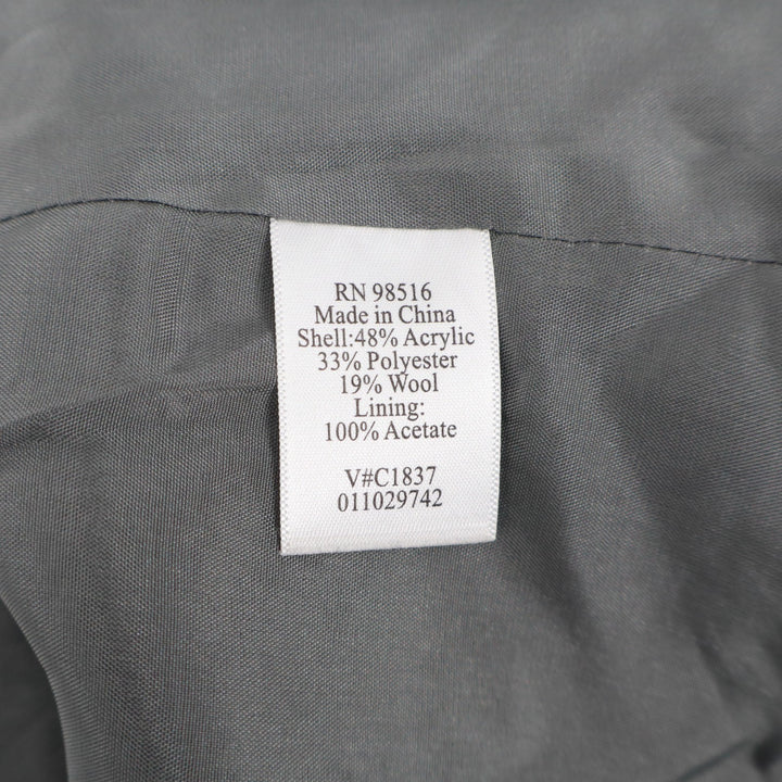 Coldwater Creek Blazer Jacket Women's 10 Gray Tweed Button Front 3/4 Sleeve