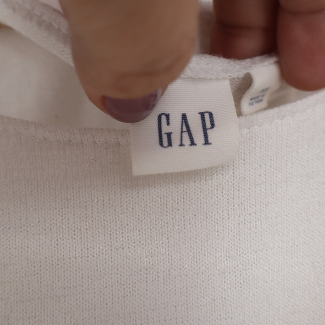 Gap Womens XS Off White Tie Shoulder High Neck Knit Tank Top