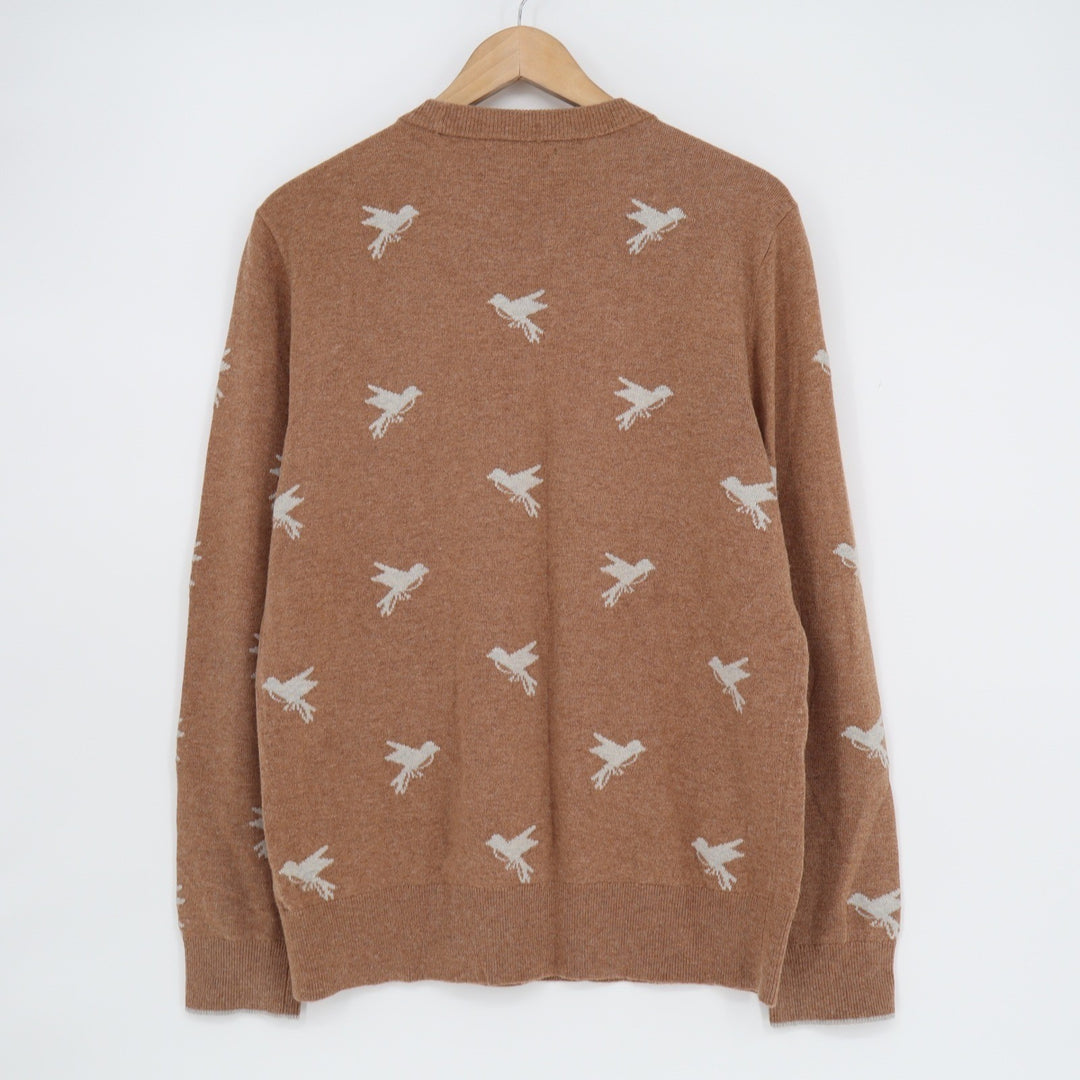 Bonobos Mens Hummingbird Merino Wool Alpaca Blend Sweater Brown Size M