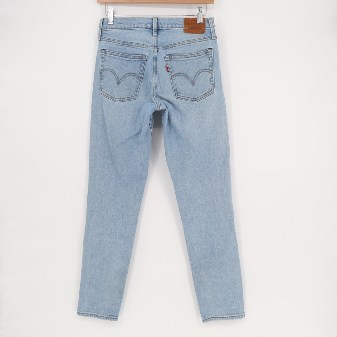 Levis Premium Wedgie Skinny Jeans Light Wash High Rise Blue Denim Size 25
