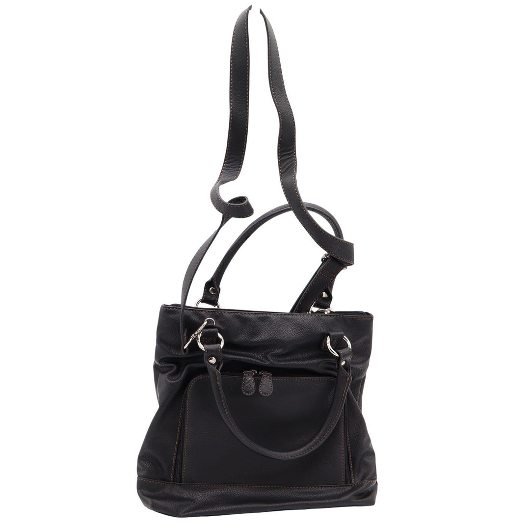 Relic Handbag Women's OS Crossbody Satchel Black Faux Leather Multi-Pocket