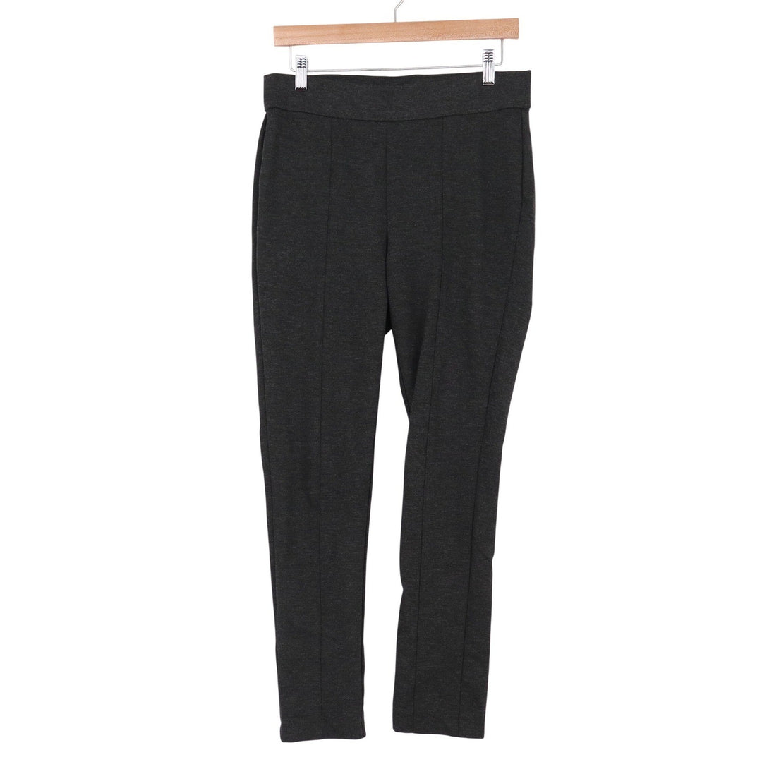 Anne Klein Womens Gray Marl Seamed Pull On Leggings Pants Size M