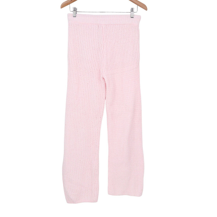 State of Day Intimates Pink Chenille Knit 2PC Lounge Set XS