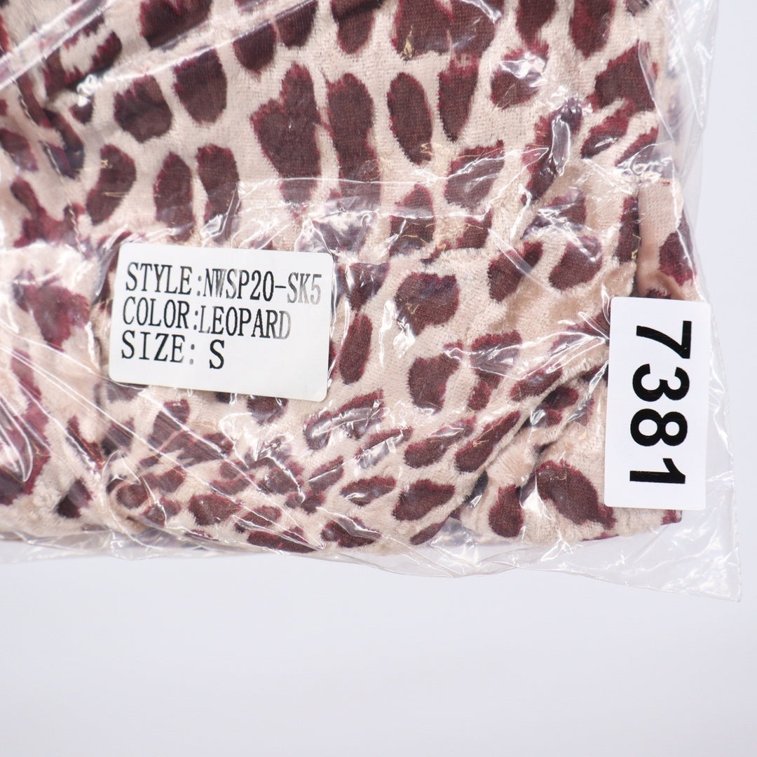 Naked Wardrobe The Statement Leopard Print Ruched Mini Skirt Brown Small