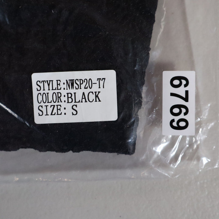Naked Wardrobe Black Lace Bustier Crop Top Strapless Sweetheart Small