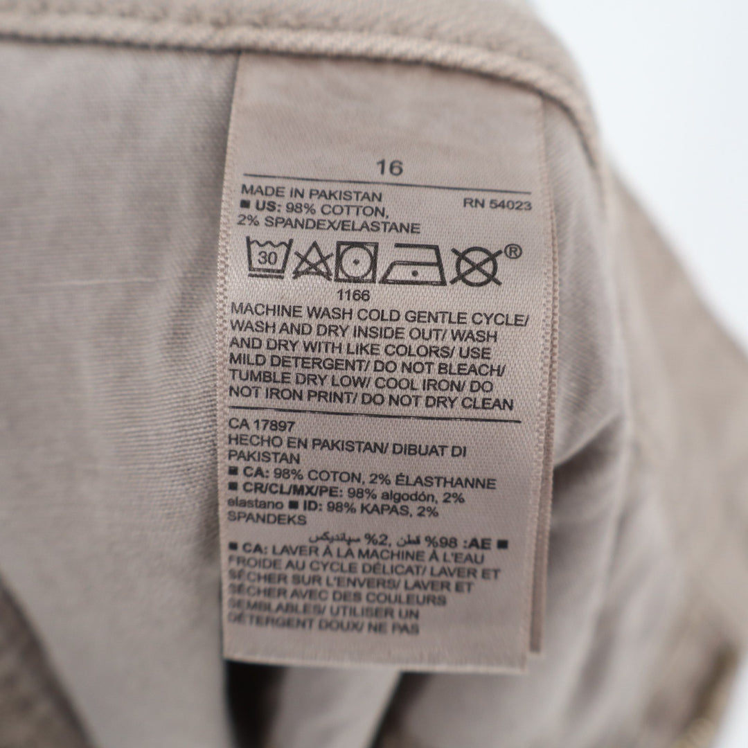 Old Navy High Waisted OG Straight Ankle Jeans Womens 16 Tan Secret Slim Pockets
