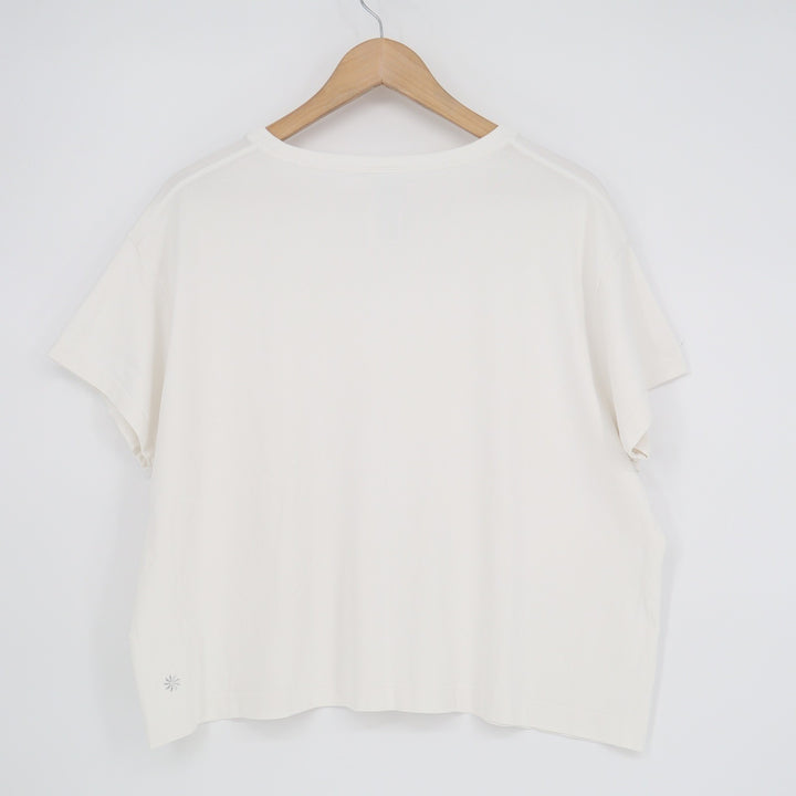 Athleta Zephyr Tee Womens XL White Short Sleeve Crew Neck Relaxed Fit Shirt