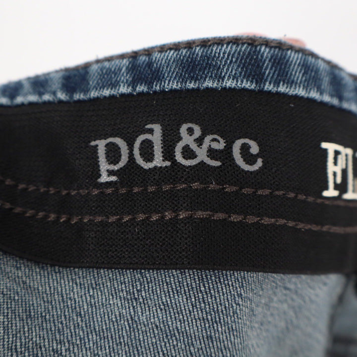 PD&C Flex Stretch Blue Wash Denim Jeans Men's 34x32 Slim Fit Casual