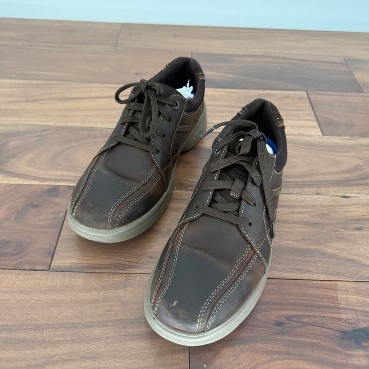 Clarks Bradley Walk Leather Casual Dress Comfort Brown Lace Up Shoes
