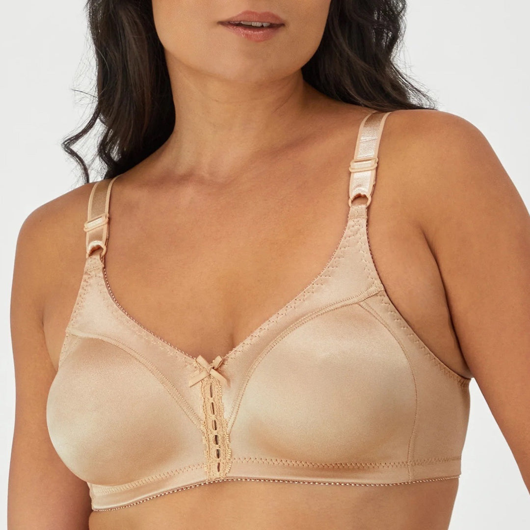Bali Double Support Wireless Bra Womens 34C Nude Cool Comfort Full Coverage