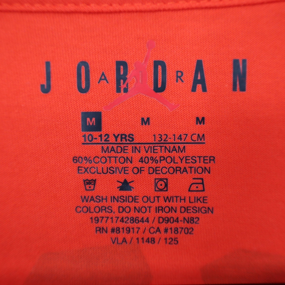 Jordan Boys Team Orange Flight Club Graphic T-Shirt Size M 10-12 NWT
