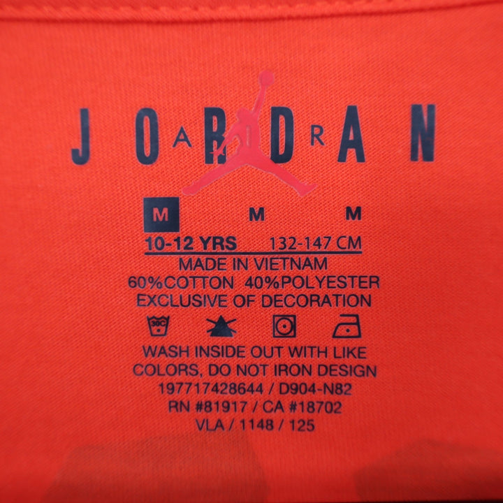 Jordan Boys Team Orange Flight Club Graphic T-Shirt Size M 10-12 NWT