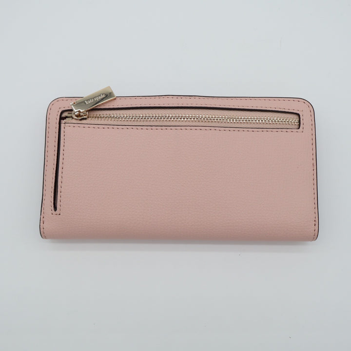 Kate Spade NY Large Slim Bifold Womens Pink Leather Credit Card Slots Wallet