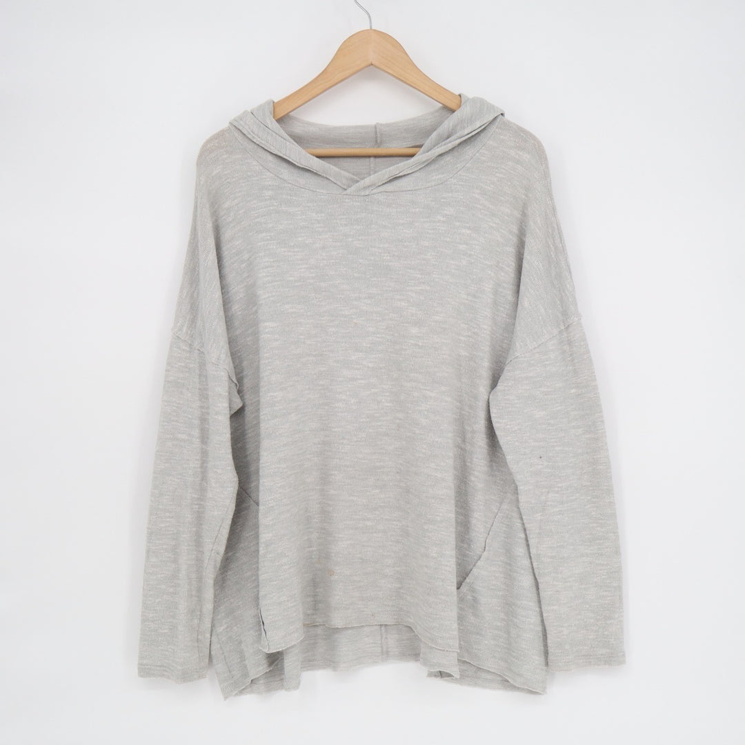 American Eagle Outfitters Soft & Sexy Plush Hoodie Womens Large Gray Long Sleeve