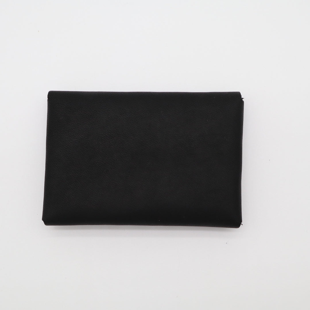 Portland Leather Goods Mini Daisy Womens Clutch Wallet Black Leather Flap Pocket