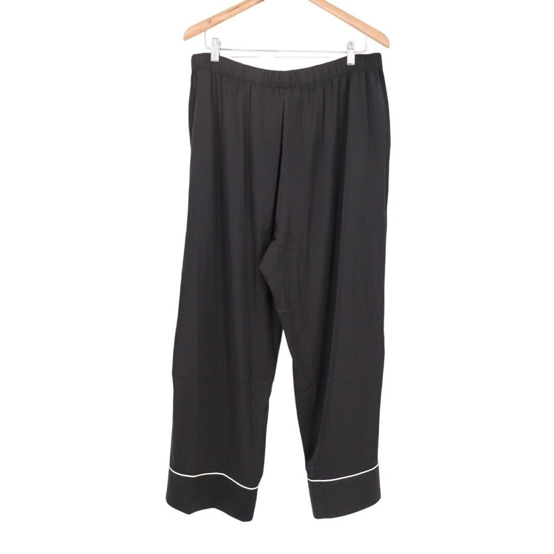 I.N.C International Concepts 2-PC Pajamas Set Womens 1X Black Stretch Sleepwear