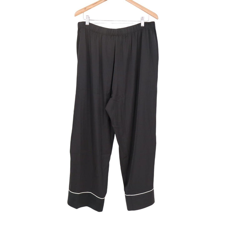 I.N.C International Concepts 2-PC Pajamas Set Womens 1X Black Stretch Sleepwear