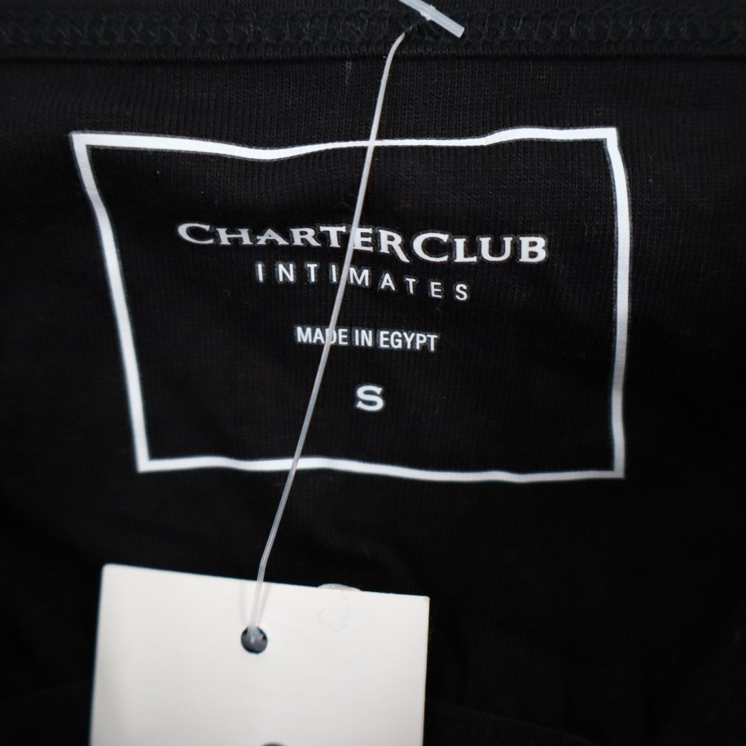 Charter Club Intimates Cami Top Womens S Black Cotton Stretch Spaghetti Strap