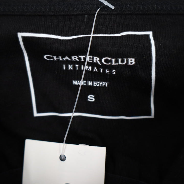 Charter Club Intimates Cami Top Womens S Black Cotton Stretch Spaghetti Strap