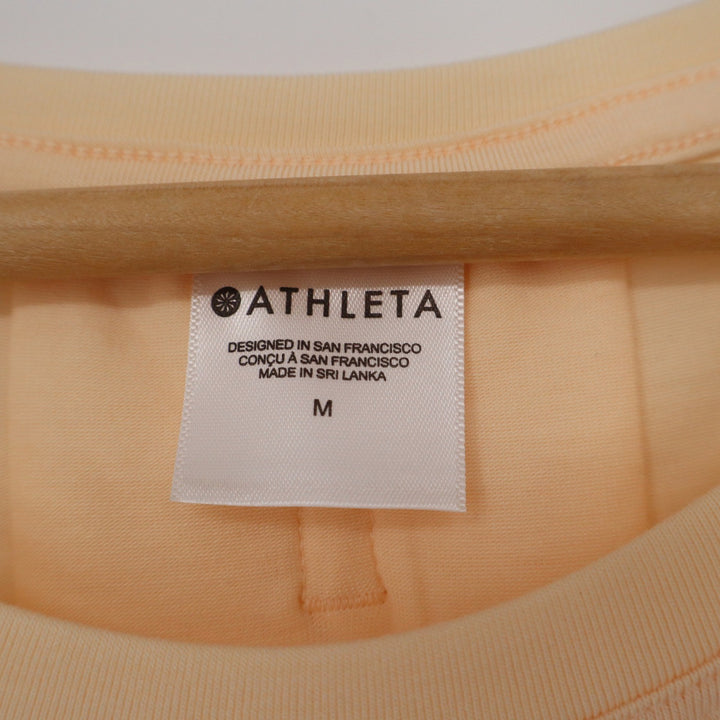 Athleta Womens Peach Long Sleeve High Low Back Pleat Active Top Size M