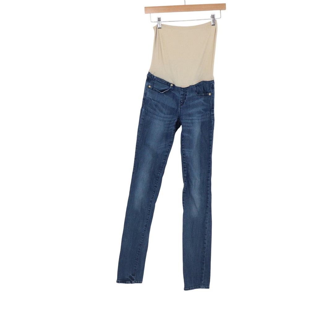 Gap Maternity Always Skinny Jeans Blue Dark Wash Full Belly Panel Size 26/2