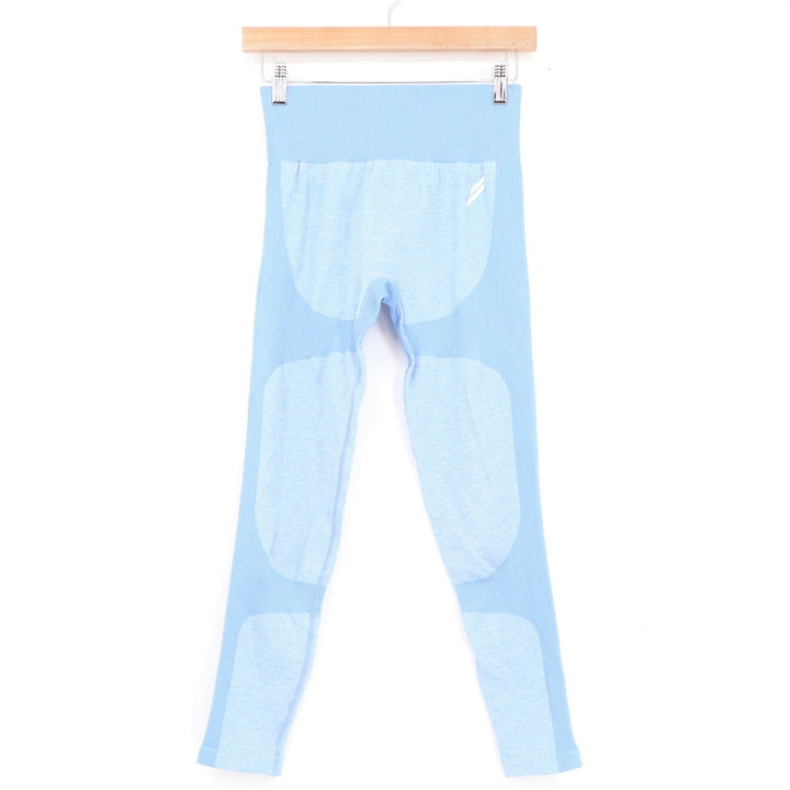 DoYouEven Womens Seamless High Waisted Contouring Leggings Light Blue Large