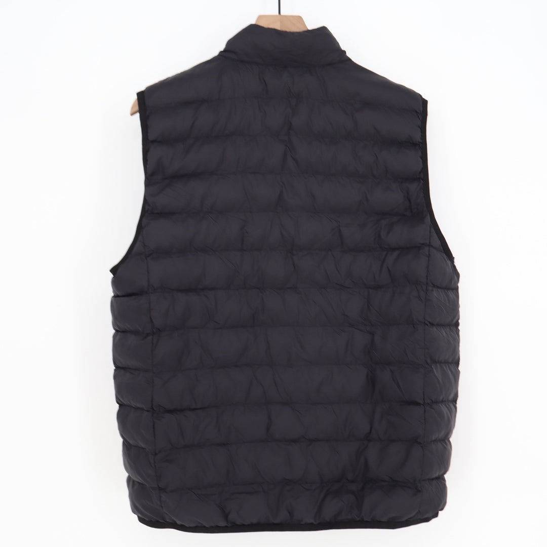 32 Degrees Heat Mens Puffer Vest Black Quilted Full Zip Size M