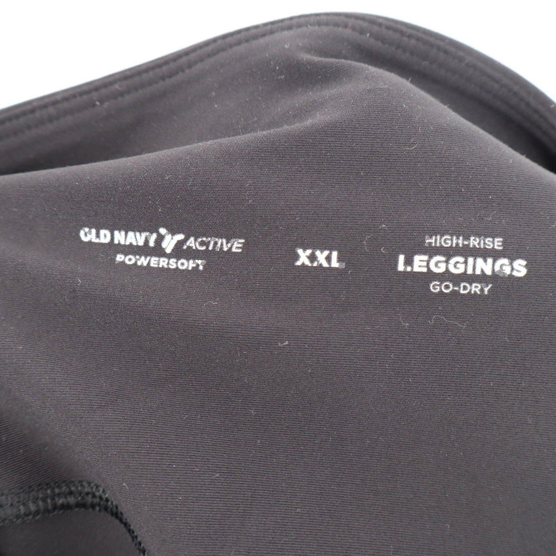 Old Navy Active Powersoft High Rise Leggings Black XXL Go-Dry Side Pockets