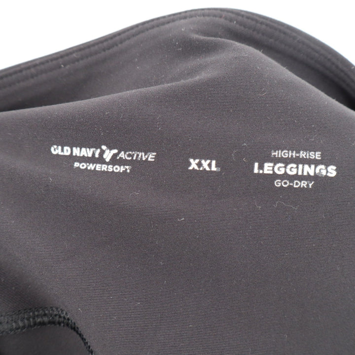 Old Navy Active Powersoft High Rise Leggings Black XXL Go-Dry Side Pockets
