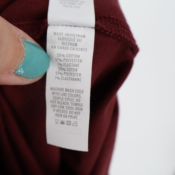 Offline by Aerie Leggings Womens Medium Maroon Stratch Knit High Rise Skinny Leg
