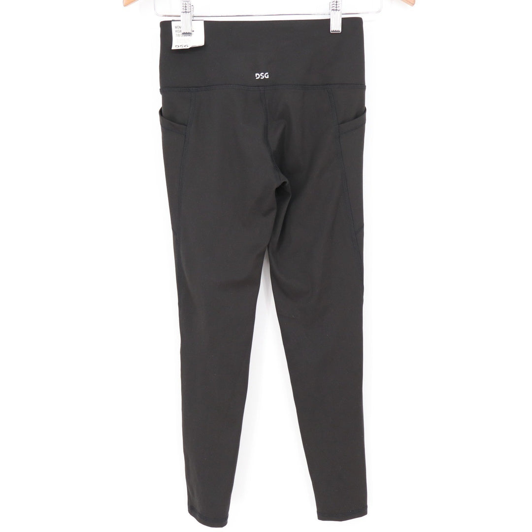 DSG Womens Momentum 7/8 Tight Pure Black High Rise Leggings XS NEW