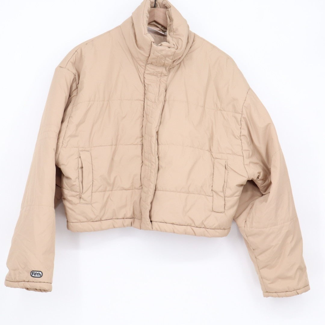 The Fifth Label Remake Puffer Jacket Womens Medium Blush Full Zip Long Sleeve