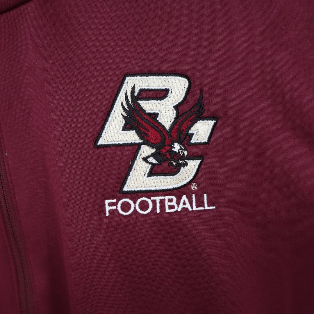 Adidas Boston College Eagles Football Sideline Knit 1/4 Zip Maroon Mens S