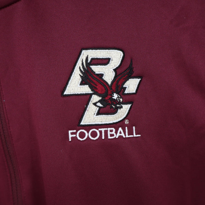 Adidas Boston College Eagles Football Sideline Knit 1/4 Zip Maroon Mens S