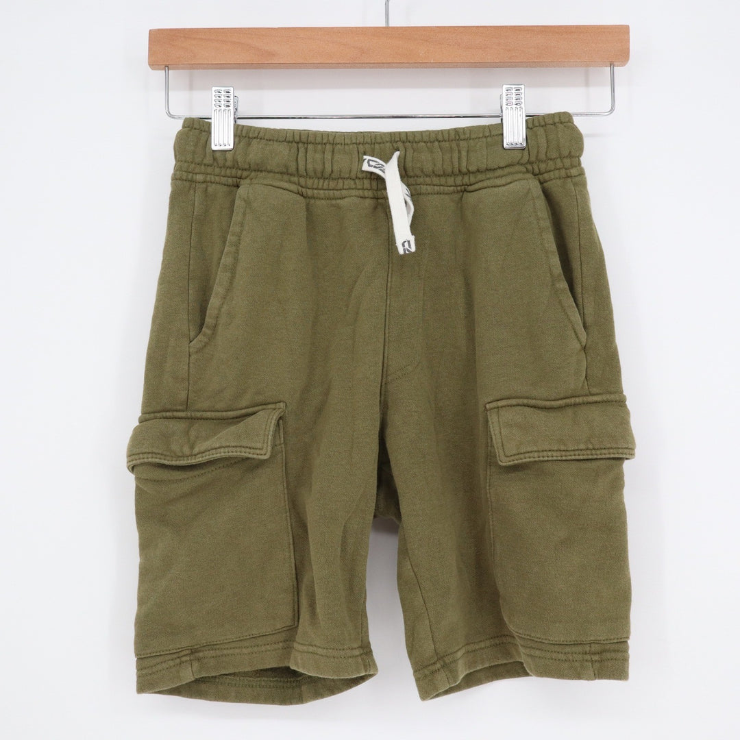 HM Boys Olive Green Cargo Sweat Shorts Elastic Waist Size 10