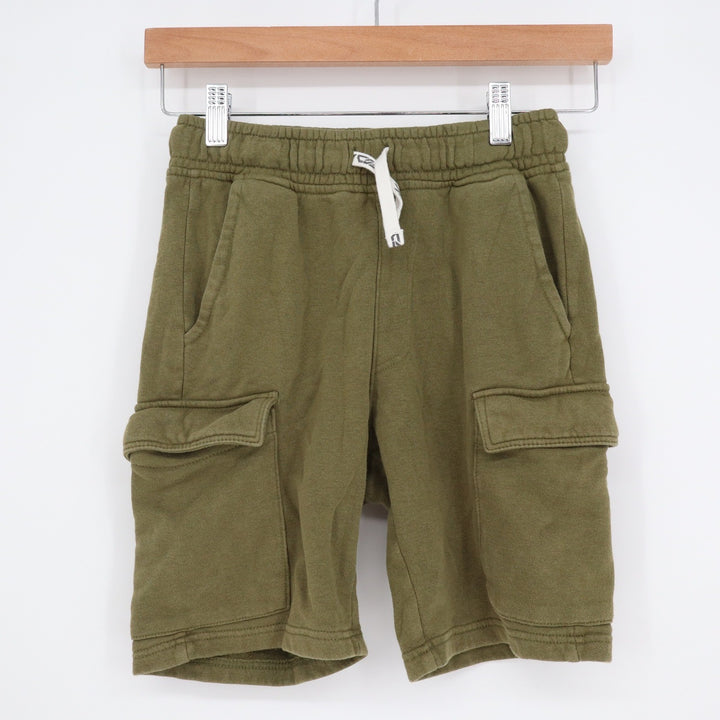 HM Boys Olive Green Cargo Sweat Shorts Elastic Waist Size 10